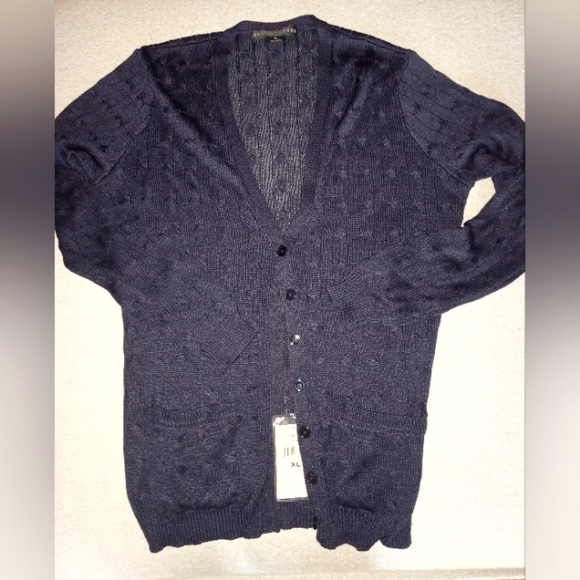 Ralph Lauren Black Label Sweaters - 🖤🐈‍⬛🤯🤗 NWT, Vintage Ralph Lauren, Black, Silk, Cardigan, Size XL